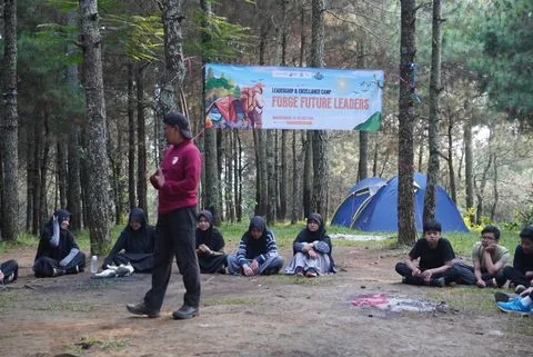 Suasana perkemahan Future Leaders murid SMA BM Omni